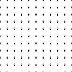 Square seamless background pattern from geometric shapes. The pattern is evenly filled with black ice cream symbols. Vector illustration on white background