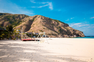 Ky Co Beach, sand on beach and blue summer sky, nature concept at Quy Nhon city , Binh Dinh Province, Viet Nam