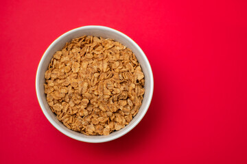 flakes wheat in the bowl