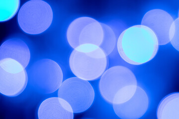 Blue background bokeh is used in Christmas, Valentine, New Year and events.