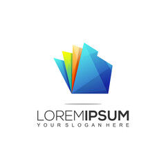 Document Colorful Logo Design Template