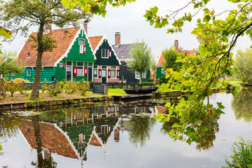 Obraz premium Zaanse Schans. The Zaanse Schans is a typically Dutch small village in Netherlands.