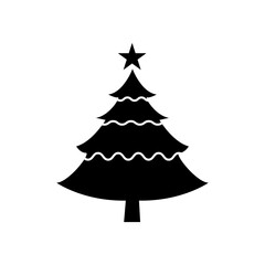Christmas tree icon vector symbol