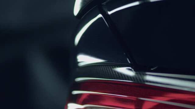 Vintage, elegant sport car. Fancy, textured body design elements