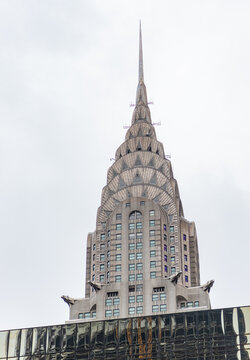 New York, United States Of America - April 5, 2019: A Picture Of The Chrysler Building Tower As Seen From Below.