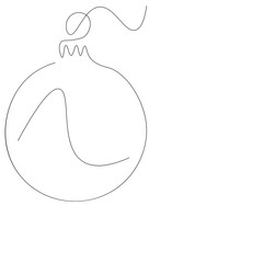 Christmas decoration element ball, vector illustration