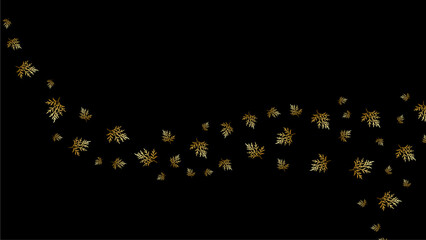 black background with gold leaves pattern