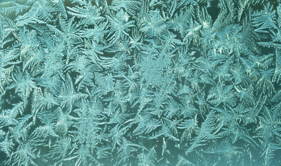  Frosty pattern on window glass