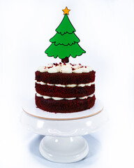 Bolo de Natal Red Velvet com Chantily