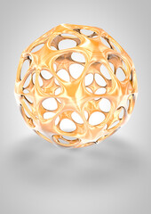 Radiolaria illustration, Radiozoa 3D rendering, protozoa, diatom