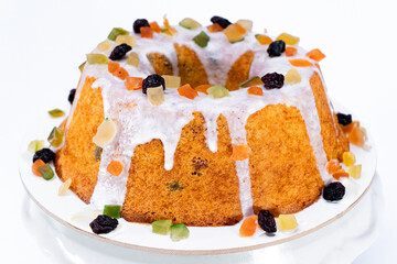 Bolo de Natal com frutas cristalizadas
