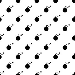 
Bomb pattern vector seamless background white print