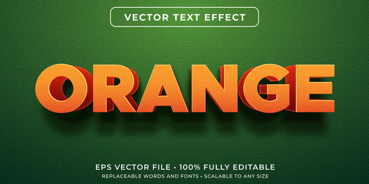 Editable text effect - orange texture text style