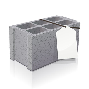 concrete block and its price tag