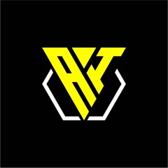 initials triangle A I has a simple modern minimalist design with cup decoration