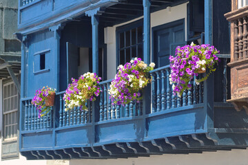 Balcones en Santa Cruz de la Palma, Canarias