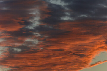 Nubes del atardecer