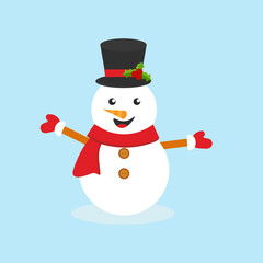 Winter season cute snowman collection
