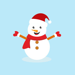 Winter season cute snowman collection