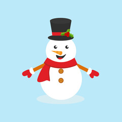 Winter season cute snowman collection