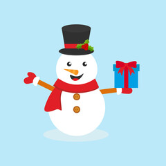 Winter season cute snowman collection