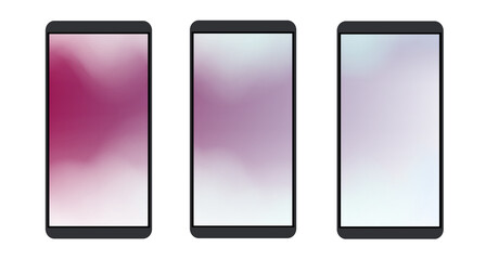 Abstract backgrounds for cell phones.Templates or screensavers for mobile applications.Colored realistic smoke or fog.Realism.Backgrounds for gadgets.White background.Copy space.Vector.