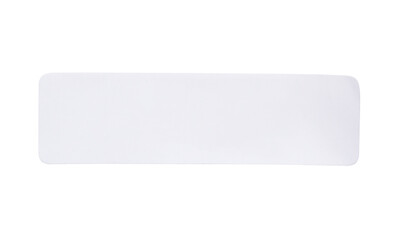 Blank white paper sticker label isolated on white background