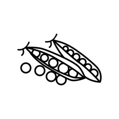 Peas icon vector symbol illustration