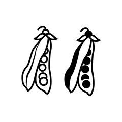 Peas icon vector symbol illustration