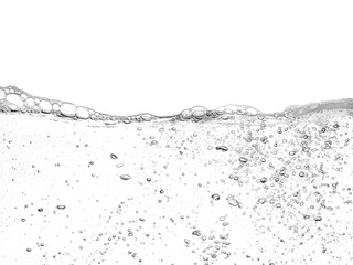 Soapy water with bubbles floating on surface of wash water
