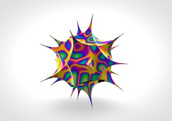 Irisation in nature, 3D illustration, special colors