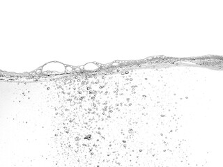 Soapy water with bubbles floating on surface of wash water