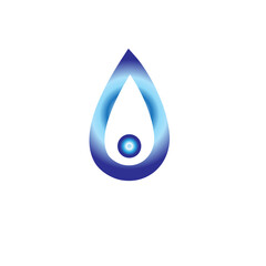 Vector water drop icon on a white background