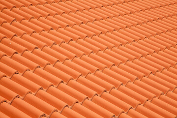 New roof tiles close up detail