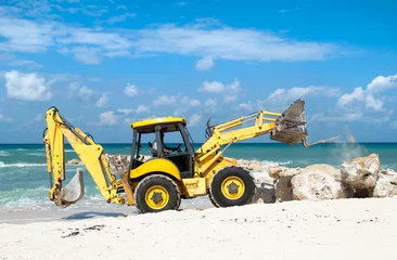Papier Peint photo Plage de Seven Mile, Grand Cayman Grand Cayman Island Seven Mile Beach Excavation