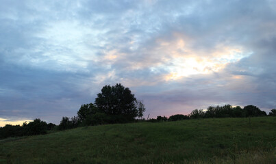 sunset in the mountains