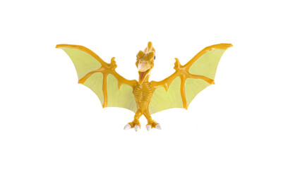 toy dinosaur, pterodactyl isolated on white background © serikbaib