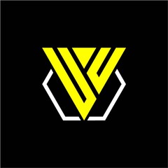 initials triangle U U has a simple modern minimalist design with cup decoration