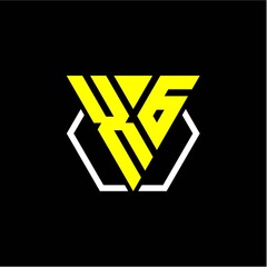 initials triangle X G has a simple modern minimalist design with cup decoration