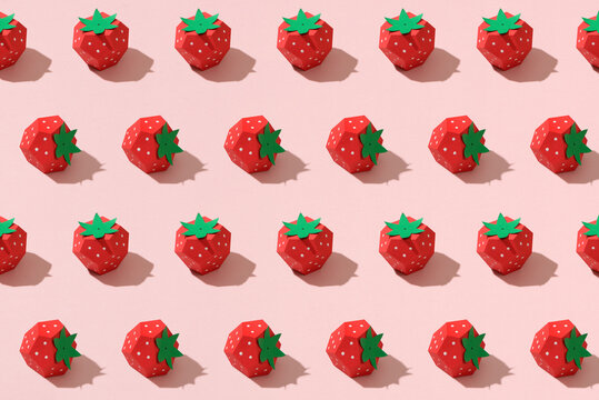Strawberry. Paper Fruits.