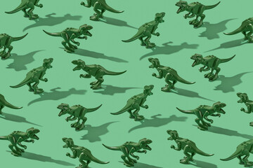 Models of dinosaurs pattern.