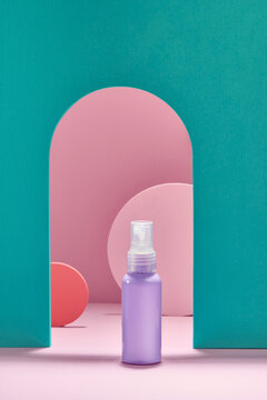 Beauty care cosmetics. Container of spray bottle