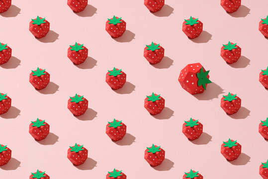 Handmade Strawberry Paper Pattern