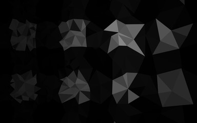 Dark Silver, Gray vector triangle mosaic cover. A sample with polygonal shapes. Brand new style for your business design.