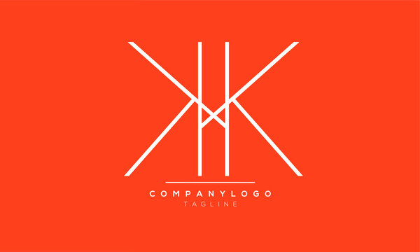 Alphabet letters Initials Monogram logo KXK