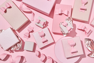 Congratulatory paper gift's boxes.