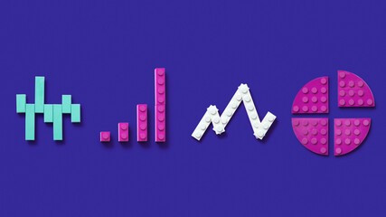 Plastic construction block pattern.