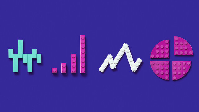 Plastic construction block pattern.