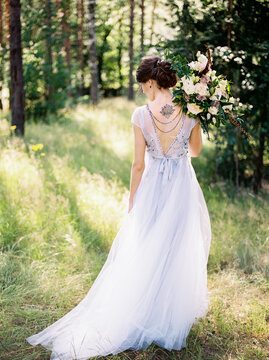 Bride with wedding bouquet