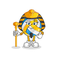 volleyball ancient egypt cartoon. cartoon mascot vector